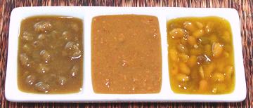 Samples of Three Yellow Bean Sauces