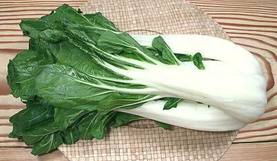 Large Bok Choy stems and leaves