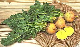 Golden Beets with Greens