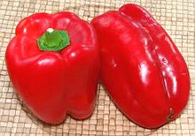 Red Bell Peppers, blocky and elongated