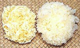 Dried and Rehydrated White Fungus