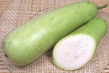 Whole and Cut Bottle Gourd