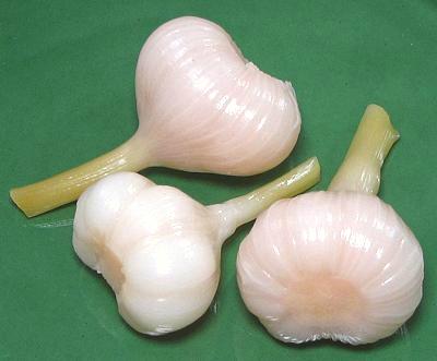 Three Pickled Garlic Heads