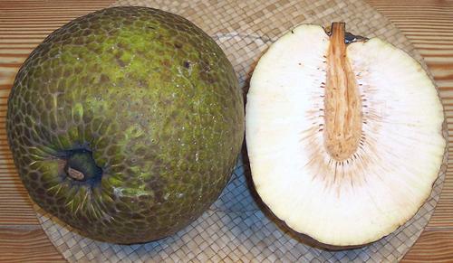 Whole and Cut Breadfruits