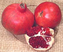 Pomegranate Fruit, whole and broken