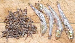 Dried Anchovies, small and large