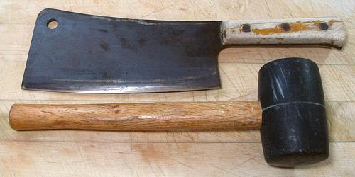 Meat Cleaver and Mallet