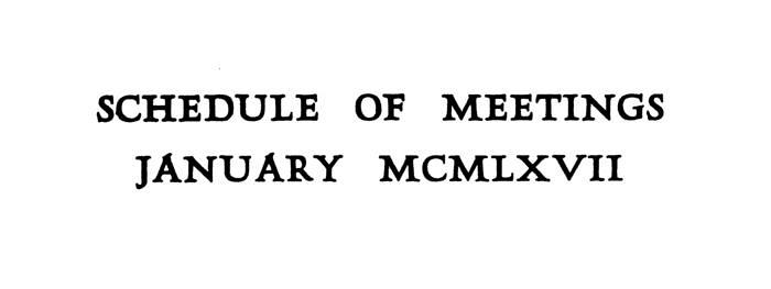 P.Yoville Schedule Jan 1967