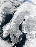 Satelite View of Scandinavia