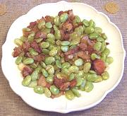 Dish of Lima Beans with Bacon