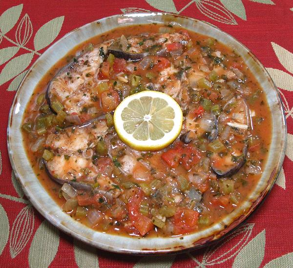 Dish of Creole Catfish with Rice 