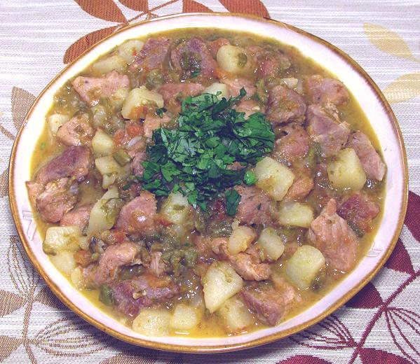 Bowl of Pork & Green Chili Stew