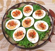 Platter of Eggs, Stuffed & Garnished