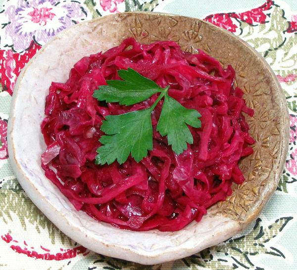 Dish of Picled Red Cabbage