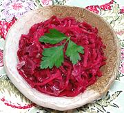 Dish of Pickled Red Cabbage