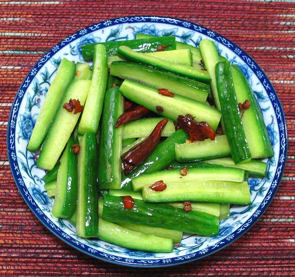 Dish of Cucumber Salad, Sichuan