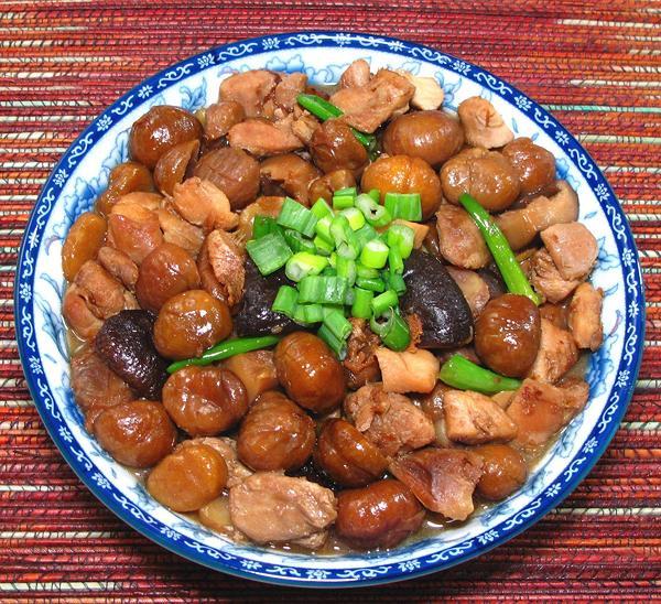 Dish of Chicken with Chestnuts