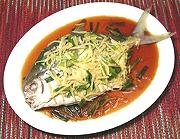 Steamed Fish ready for Serving