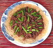 Dish of Beef with Green Beans