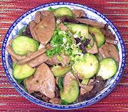 Dish of Pork Liver with Cucumber
