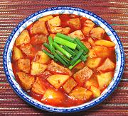 Dish of Pork with Potatoes Sichuan