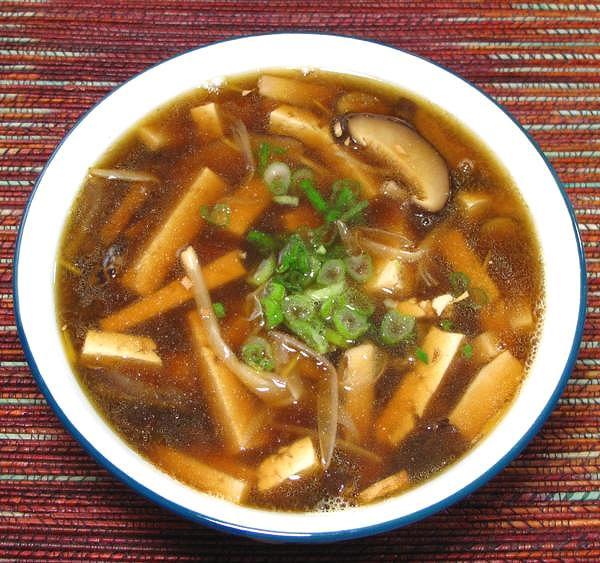 Bowl of Hot Sour Mushroom Soup