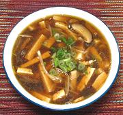 Bowl of Hot Sour Mushroom Soup