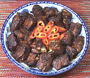 Dish of Spare Ribs with Chili Bean Sauce