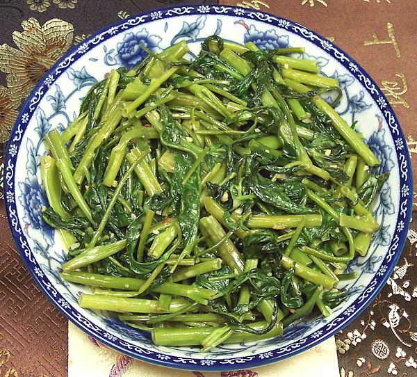 Dish of Water Spinach - (Ong Choy)