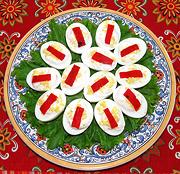 Platter of Shrimp Stuffed Eggs