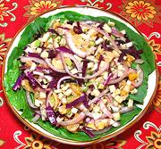 Bowl of Red Cabbage Salad with Fennel
