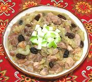 Bowl of Chicken with Apples & Raisins