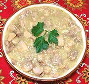 Bowl of Chicken in Onion Sauce