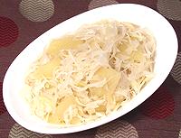 Dish of Sauerkraut with Apples and Wine