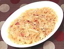 Dish of Sauerkraut with Apples