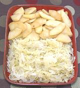 Dish of Sauerkraut with Apples & Wine