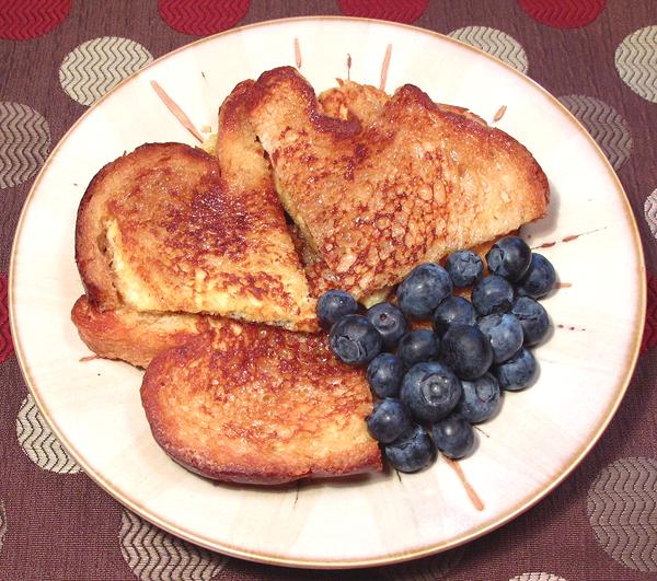 Plate of French Toast & Blueberries