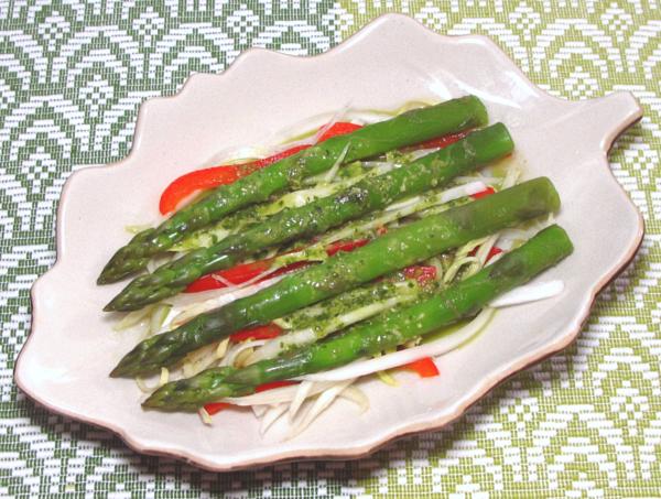 Dish of Asparagus Endive Salad