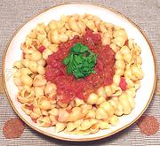 Dish of Pasta with Fresh Tomato Sauce