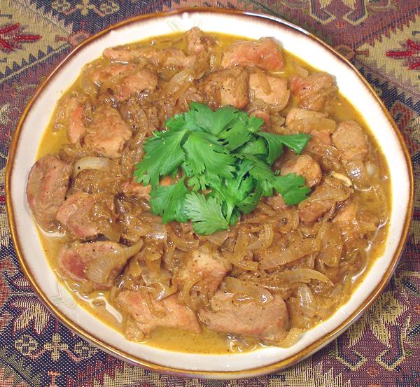 Dish of Pork with Shallots & Onions
