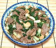 Dish of Beef & Bok Choy