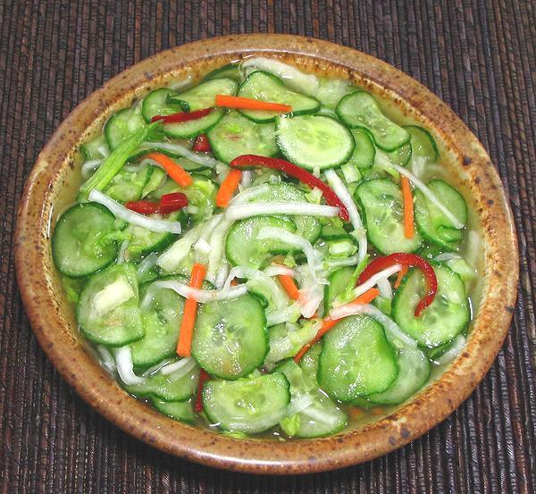 Dish of Cucumber Juicy Kimchee