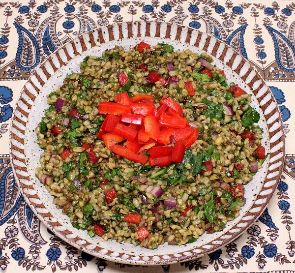 Dish of Freekeh Salad