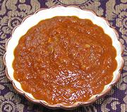 Small bowl of Tomato Baharat Sauce