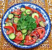 Bowl of Cucumber Tomato Salad