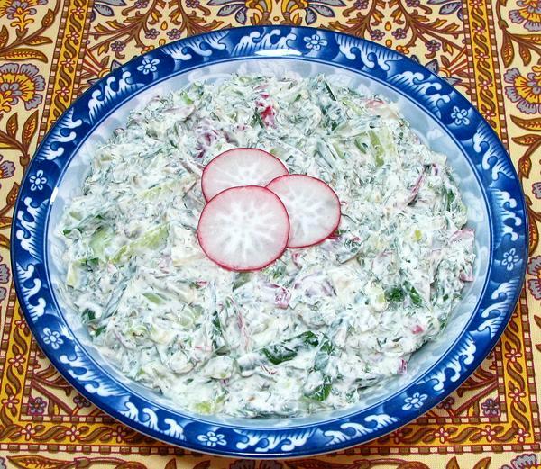 Bowl of White Cheese Salad