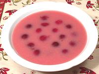 Bowl of Sour Cherry Soup - Cold