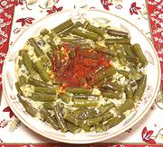 Dish of Green Bean Paprikas