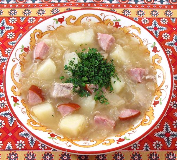 Bowl of Polish Sauerkraut Soup