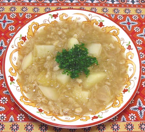 Bowl of Sauerkraut Soup - Vegetarian